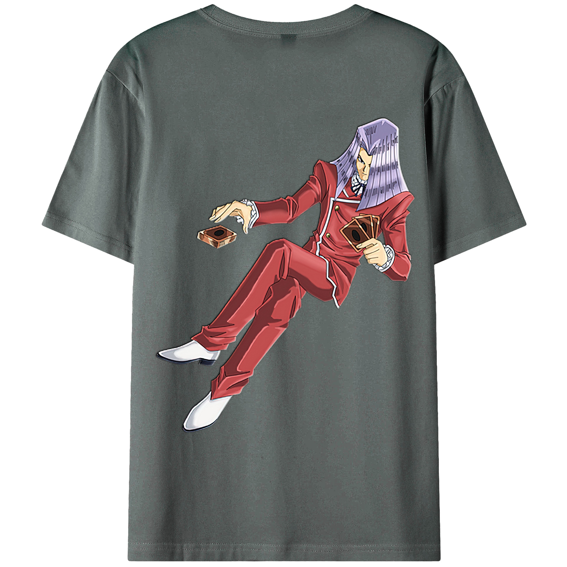 （画像用） 遊☆戯☆王 Yu-Gi-Oh! 綿100％ メンズ半袖Tシャツ（バックプリント） 通気性